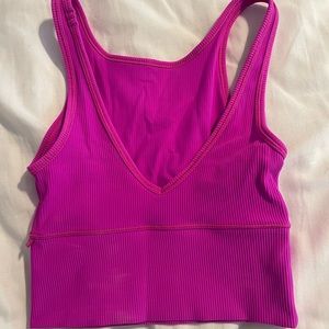 Lululemon Power Pivot Ribbed Tank Top Size 6 Pink
